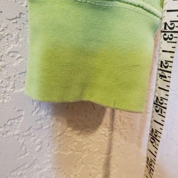 Women's Lime Green Colorful Fish Embroidered Sweatshirt Sz Small - Picture 7 of 7